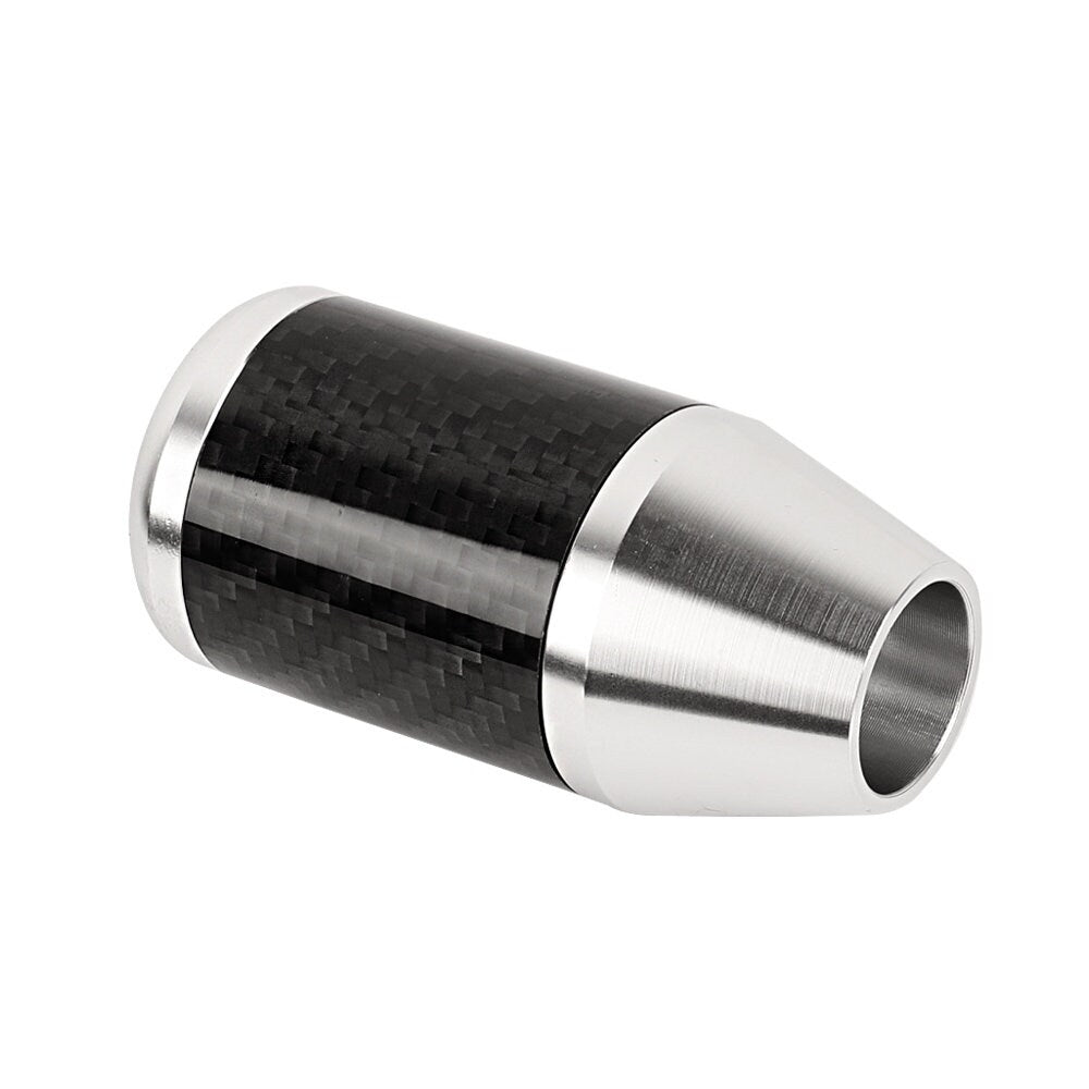Brand New Universal 6 SPEED Silver Real Carbon Fiber Racing Gear Stick Shift Knob For MT Manual M12 M10 M8