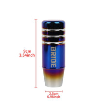 Load image into Gallery viewer, Brand New Universal 9CM BRIDE Aluminum Burnt Blue Manual Transmission Car Racing Gear Shift Knob