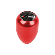 Load image into Gallery viewer, Brand New JDM Universal TRD Carbon Fiber Sticker Aluminum Manual Gear Stick Red Shift Knob Shifter M8 M10 M12