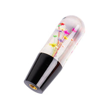 Load image into Gallery viewer, Brand New 1PCS Universal JDM Clear Crystal Real Flowers Manual Car Black Base Racing Stick Shift Knob M8 M10 M12