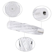 Load image into Gallery viewer, Brand New Universal VIP 200mm Transparent Manual Clear Twist Crystal Bubble Racing Gear Shift Knob M8 M10 M12