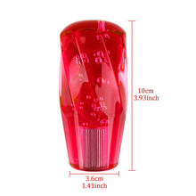 Load image into Gallery viewer, Brand New Universal VIP 100mm Transparent Manual Red Twist Crystal Bubble Racing Gear Shift Knob M8 M10 M12