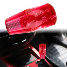Load image into Gallery viewer, Brand New Universal VIP 100mm Transparent Manual Red Twist Crystal Bubble Racing Gear Shift Knob M8 M10 M12
