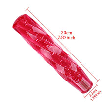 Load image into Gallery viewer, Brand New Universal VIP 200mm Transparent Manual Red Twist Crystal Bubble Racing Gear Shift Knob M8 M10 M12