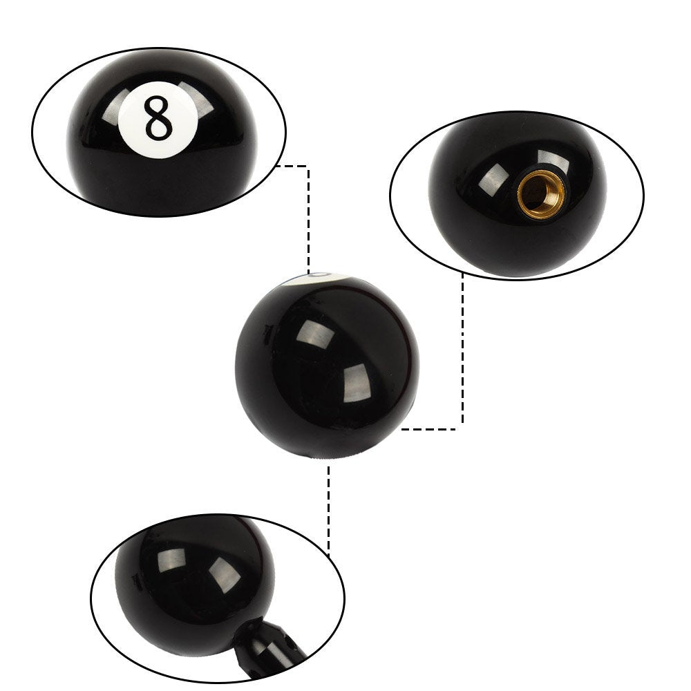 Brand New #8 Billiard Ball Round Car Manual Gear Shift Knob Universal Shifter Lever Cover