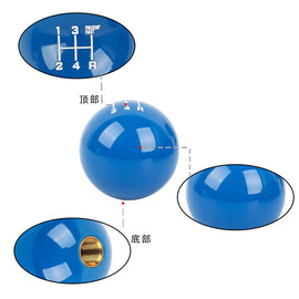 Brand New Universal 5 Speed Fuckin' Fast Round Blue Ball Gear Shift Knob Lever M8 M10 M12 Thread