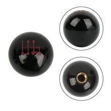 Load image into Gallery viewer, Brand New Universal 6 Speed Fuckin&#39; Fast Round Black Ball Gear Shift Knob Lever + Blue Adapter For Non Threaded Shifters M12x1.25