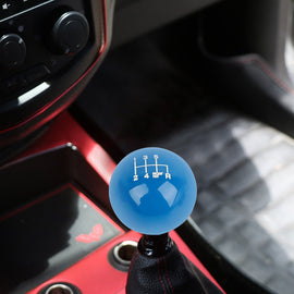 Brand New Universal 6 Speed Fuckin' Fast Round Blue Ball Gear Shift Knob Lever M8 M10 M12 Thread