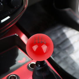 Brand New Universal 6 Speed Fuckin' Fast Round Red Ball Gear Shift Knob Lever M8 M10 M12 Thread