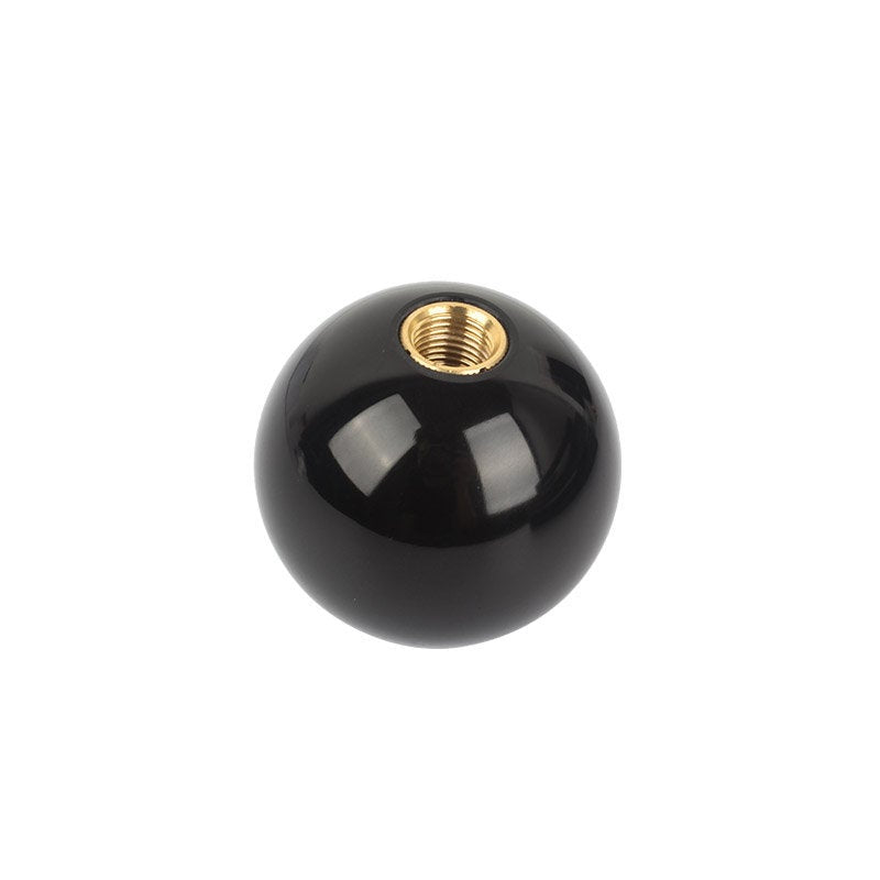 Brand New Universal 5 Speed Fuckin' Fast Round Black Ball Gear Shift Knob Lever + Red Adapter For Non Threaded Shifters M12x1.25