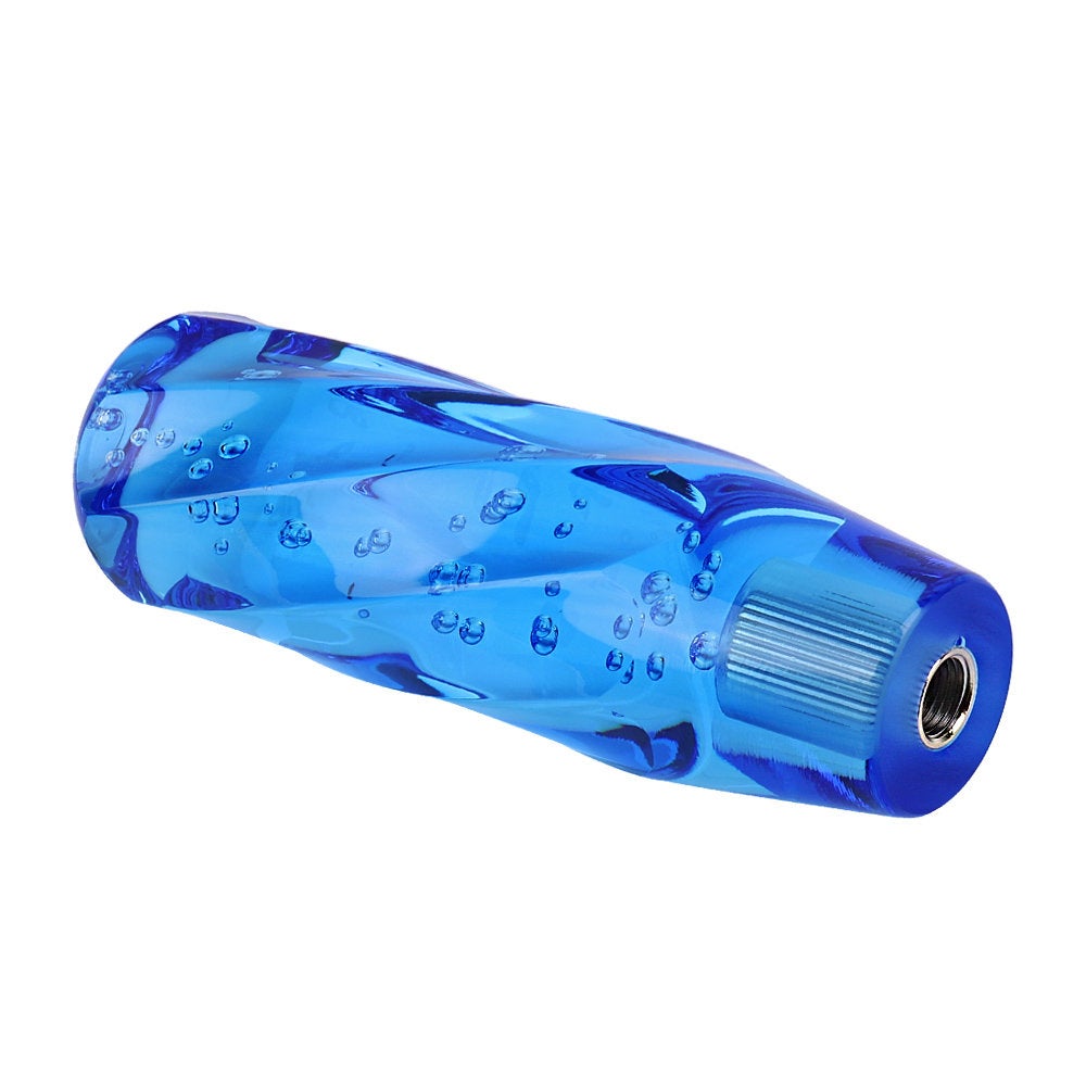 Brand New Universal VIP 150mm Transparent Manual Blue Twist Crystal Bubble Racing Gear Shift Knob M8 M10 M12