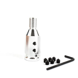 Brand New Universal Silver Aluminum Shift Knob Adapter For Non Threaded Shifters M12x1.25