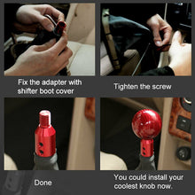 Load image into Gallery viewer, Brand New Universal Silver Aluminum Shift Knob Adapter For Non Threaded Shifters M12x1.25
