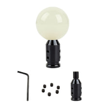 Load image into Gallery viewer, Brand New Universal Glow In Dark Green Round Ball Gear Shift Knob Lever + Black Adapter For Non Threaded Shifters M12x1.25