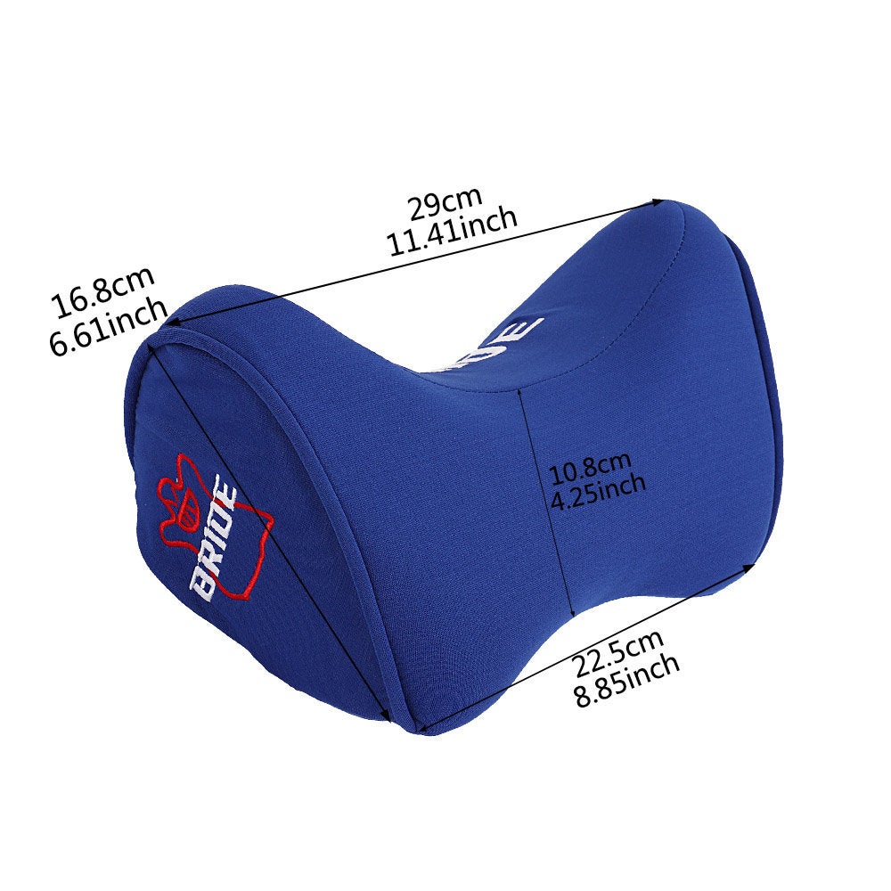 Brand New 1PCS Bride Blue Car Neck Headrest Pillow Cloth Racing MEMORY FOAM