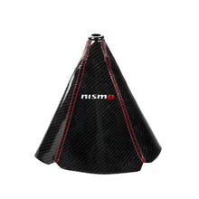 Load image into Gallery viewer, Brand New Universal Nismo Carbon Fiber Leather PVC Style Black Stitch Leather Gear Manual Shifter Shift Knob Boot