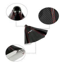 Load image into Gallery viewer, Brand New Universal TRD Carbon Fiber Leather PVC Style Black Stitch Leather Gear Manual Shifter Shift Knob Boot