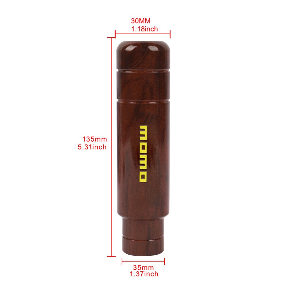 Brand New Universal 13CM Momo Aluminum Wood Manual Gear Stick Shift Knob Lever Shifter M8 M10 M12