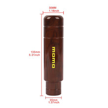 Load image into Gallery viewer, Brand New Universal 13CM Momo Aluminum Wood Manual Gear Stick Shift Knob Lever Shifter M8 M10 M12