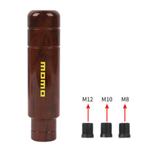 Load image into Gallery viewer, Brand New Universal 13CM Momo Aluminum Wood Manual Gear Stick Shift Knob Lever Shifter M8 M10 M12
