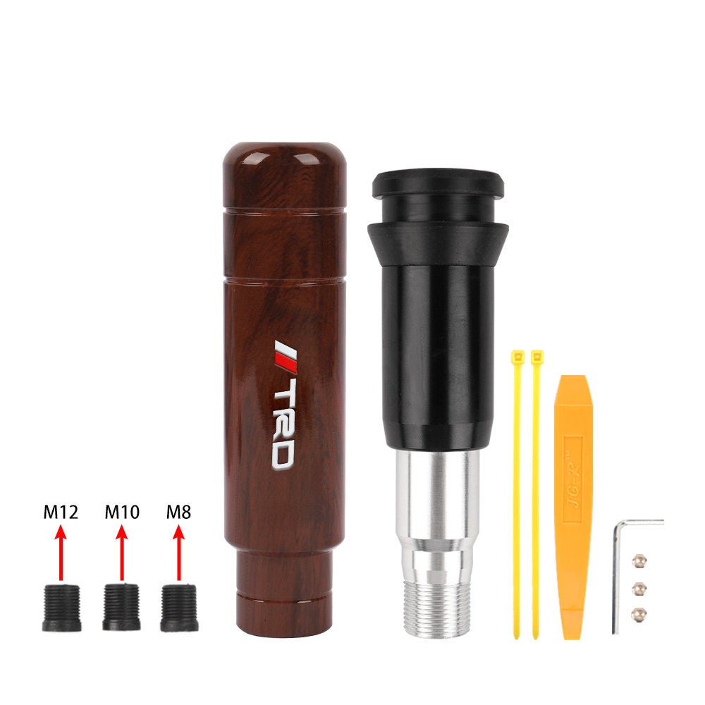 Brand New Universal TRD Aluminum Wood Automatic Gear Shift Knob Shifter Lever Head
