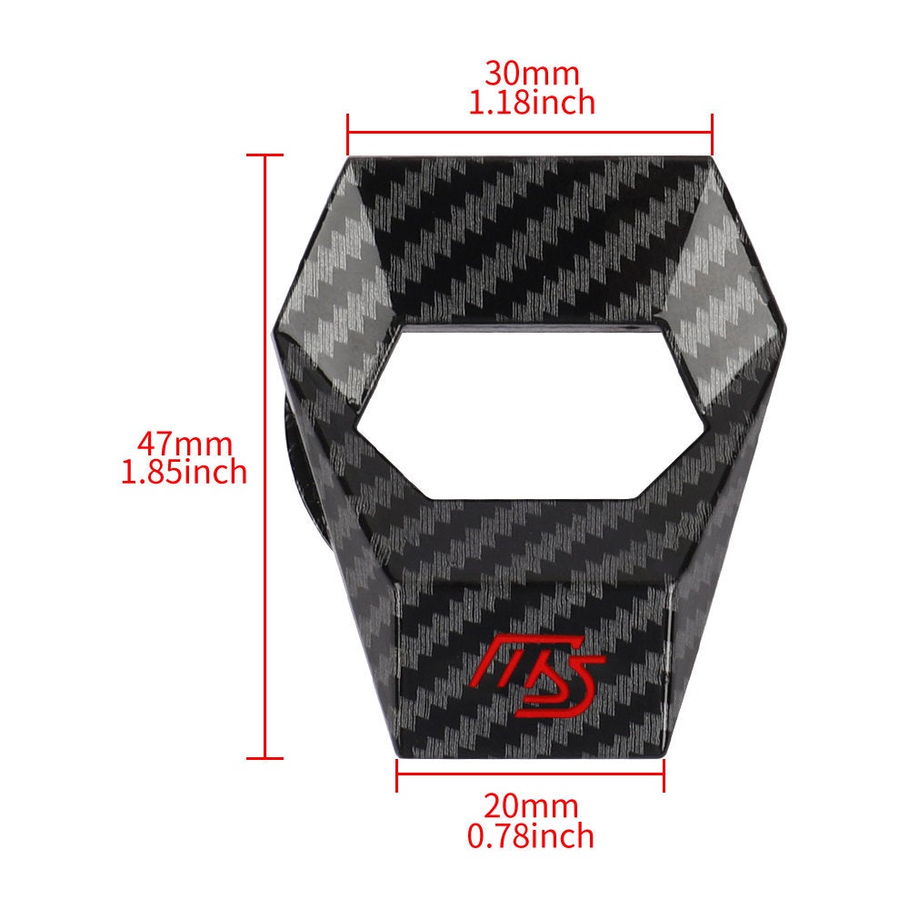 Brand New Universal Mazdaspeed Carbon Fiber Style Car Engine Start Stop Push Button Switch Decoration Cover Cap Accessories