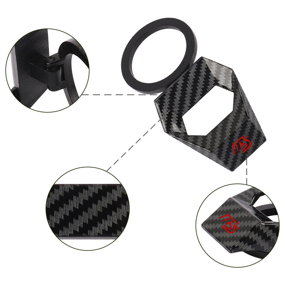 Brand New Universal Mazdaspeed Carbon Fiber Style Car Engine Start Stop Push Button Switch Decoration Cover Cap Accessories