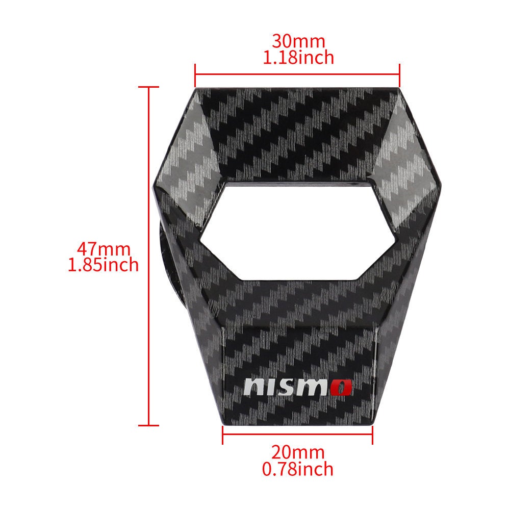 Brand New Universal Nismo Carbon Fiber Style Car Engine Start Stop Push Button Switch Decoration Cover Cap Accessories