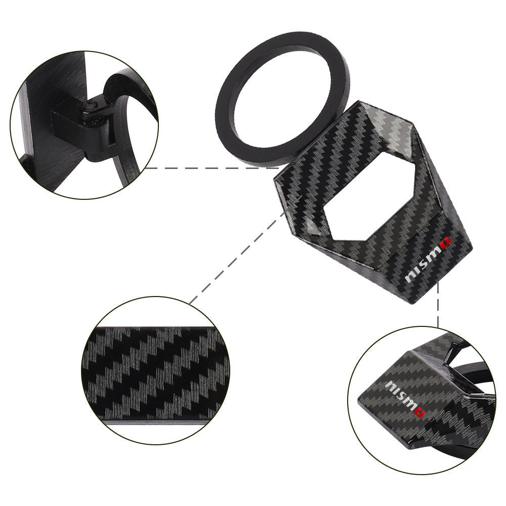 Brand New Universal Nismo Carbon Fiber Style Car Engine Start Stop Push Button Switch Decoration Cover Cap Accessories