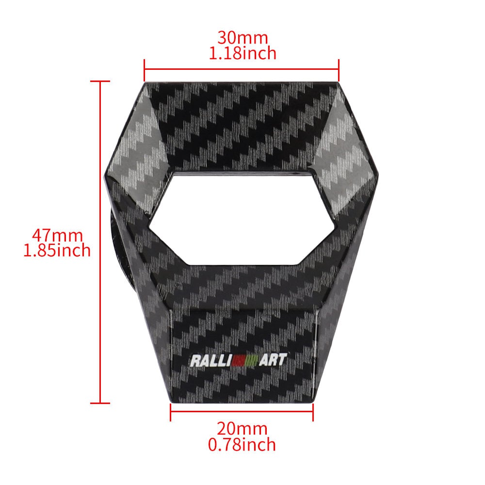 Brand New Universal Ralliart Carbon Fiber Style Car Engine Start Stop Push Button Switch Decoration Cover Cap Accessories