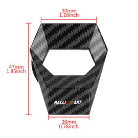Brand New Universal Ralliart Carbon Fiber Style Car Engine Start Stop Push Button Switch Decoration Cover Cap Accessories