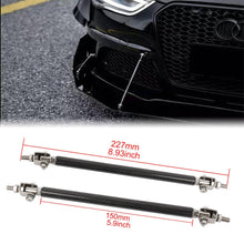 Load image into Gallery viewer, Brand New 2PCS Car Universal Bumper Lip Splitter Real Carbon Fiber Rod Strut Tie Bar Support 15CM