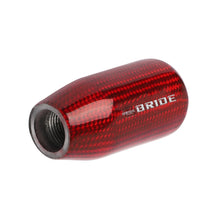 Load image into Gallery viewer, Brand New Universal V5 Bride Red Real Carbon Fiber Car Gear Stick Shift Knob For MT Manual M12 M10 M8