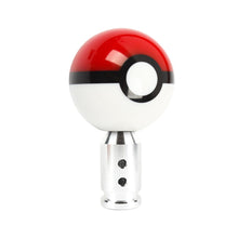Load image into Gallery viewer, Brand New Universal JDM Pokeball Round Ball Gear Shift Knob Lever + Silver Adapter For Non Threaded Shifters M12x1.25