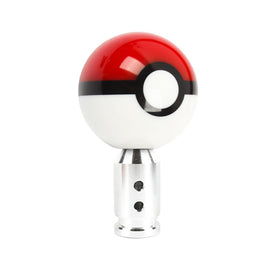 Brand New Universal JDM Pokeball Round Ball Gear Shift Knob Lever + Silver Adapter For Non Threaded Shifters M12x1.25