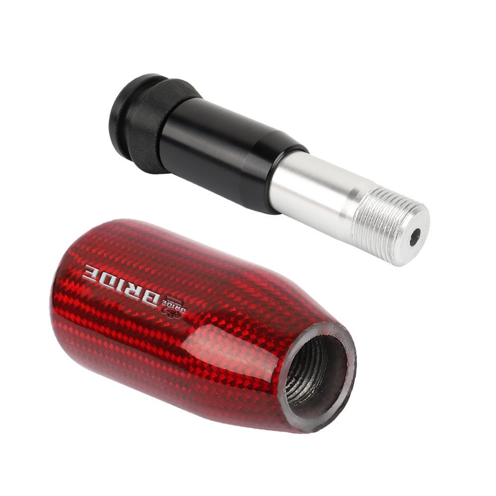 Brand New Universal Bride Red Real Carbon Fiber Automatic Gear Shift Knob Shifter Lever