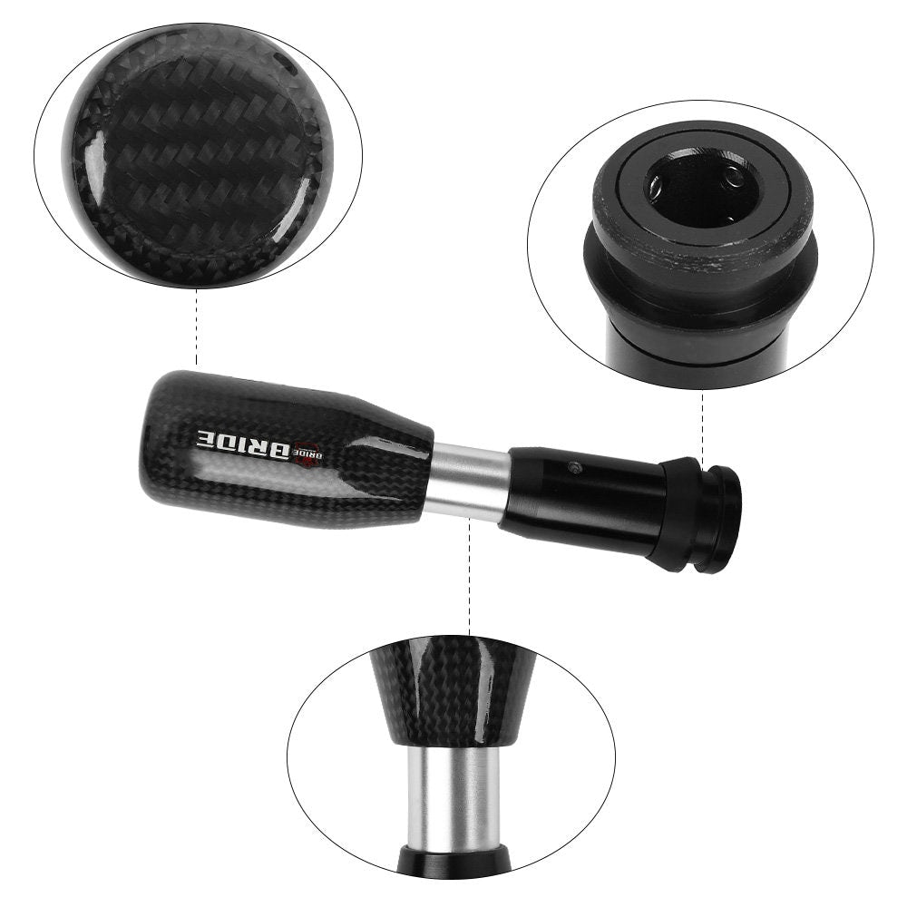 Brand New Universal Bride Black Real Carbon Fiber Automatic Gear Shift Knob Shifter Lever