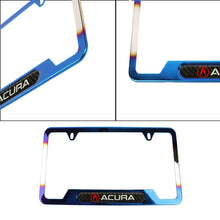 Load image into Gallery viewer, Brand New Universal 1PCS Acura Titanium Burnt Blue Metal License Plate Frame