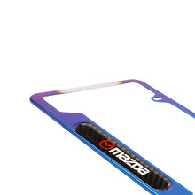Load image into Gallery viewer, Brand New Universal 2PCS Mazda Titanium Burnt Blue Metal License Plate Frame