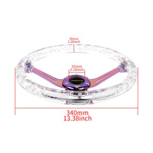 Load image into Gallery viewer, Brand New Universal Momo 6-Hole 350mm Deep Dish Vip Clear Crystal Bubble Neo Spoke STEERING WHEEL