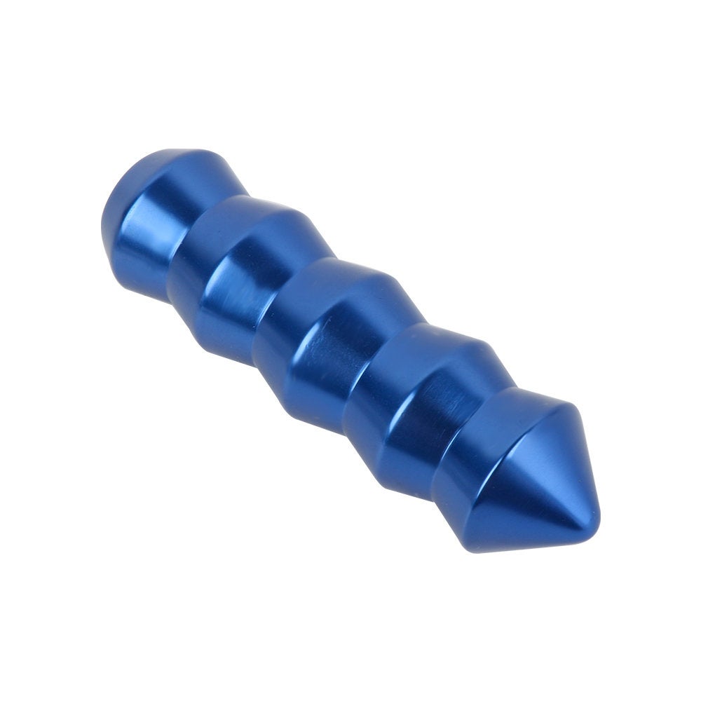 Brand New Universal V2 Bamboo Spike Aluminum Blue Manual Transmission Gear Stick Shift Knob Lever Shifter M8 M10 M12