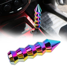 Load image into Gallery viewer, Brand New Universal V3 Bamboo Spike Aluminum Neo-Chrome Manual Transmission Gear Stick Shift Knob Lever Shifter M8 M10 M12