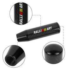 Load image into Gallery viewer, Brand New 13CM Ralliart Universal Black Carbon Fiber Manual Gear Stick Shift Knob Lever Shifter M8 M10 M12