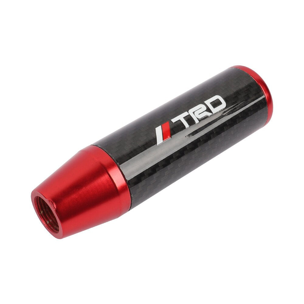 Brand New 13CM TRD Universal Red Carbon Fiber Manual Gear Stick Shift Knob Lever Shifter M8 M10 M12