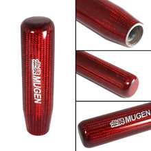 Load image into Gallery viewer, Brand New Universal Real Carbon Fiber Red Manual MT Mugen 5/6-Speed Shifter Shift Knob