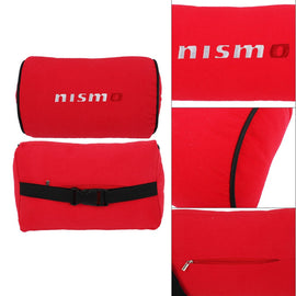 Brand New 1PCS JDM Nismo Red Fabric Material Car Neck Headrest Pillow Fabric Racing Seat