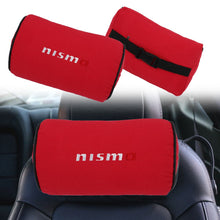 Load image into Gallery viewer, Brand New 1PCS JDM Nismo Red Fabric Material Car Neck Headrest Pillow Fabric Racing Seat