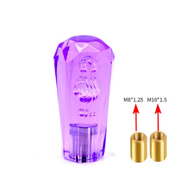 Brand New JDM Universal Diamond Crystal VIP Style Manual Shifter Shift Knob 100MM Purple