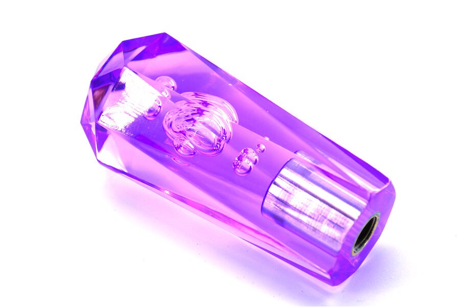 Brand New JDM Universal Diamond Crystal VIP Style Manual Shifter Shift Knob 100MM Purple
