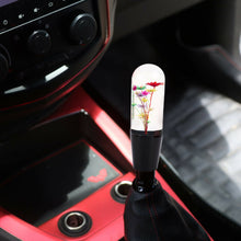 Load image into Gallery viewer, Brand New 1PCS Universal JDM Clear Crystal Real Flowers Manual Car Black Base Racing Stick Shift Knob M8 M10 M12